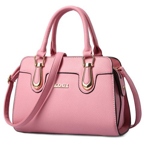 Sale Fashionable Solid Color and Metal Design Tote Bag For Women  