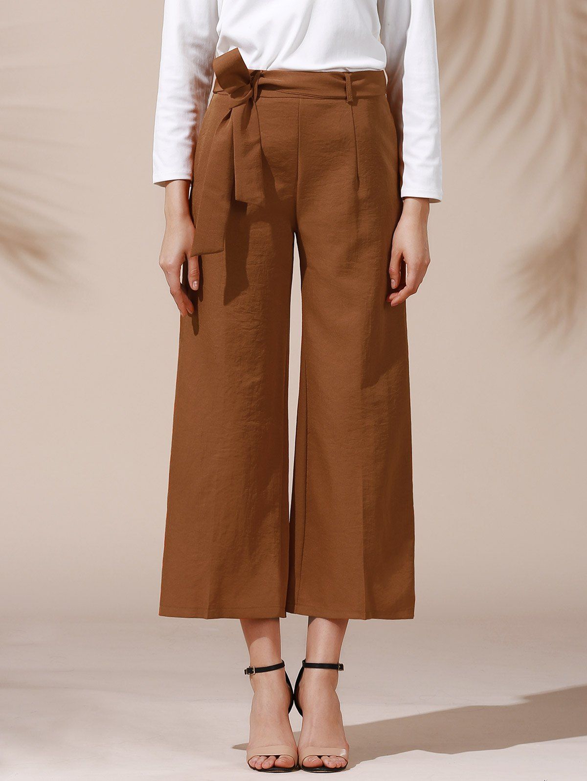 womens dress pants with tie belt