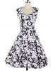 Vintage Swing Floral Knee Length Fit and Flare Dress -  