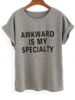 Casual Rolled Sleeve Lettering Women's Grey T-Shirt -  
