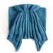 Couverture Sirène Tricotée Sac de Couchage pour Enfants - Turquoise 