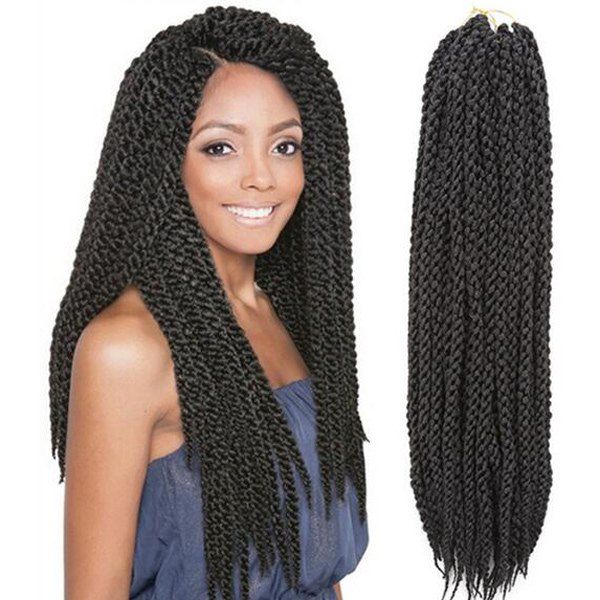 [47 OFF] Fashion Long Twisted Rope Braid Synthetic Hair Extension For