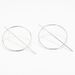 Pair of Statement Stick Circle Earrings -  