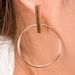 Pair of Vintage Circle Geometric Earrings -  