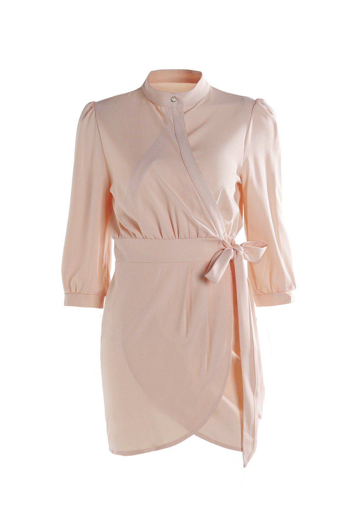 solid color wrap dress