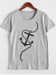 Casual Printed Tee For Women -  