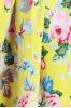 Vintage Shawl Collar 3/4 Sleeve Full Tiny Floral Print With Belt Women's Dress -  