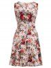 Flower Fit and Flare Dress -  