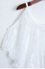 Ladylike Scoop Neck Off-The-Shoulder Lace See-Through Dress For Women -  