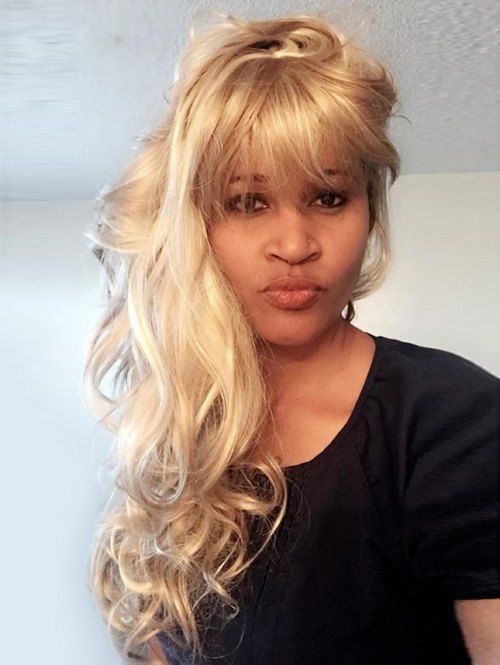 Attractive Full Bang Synthetic Shaggy Curly Capless Fashion Blonde Mixed Flax Long Wig For Women