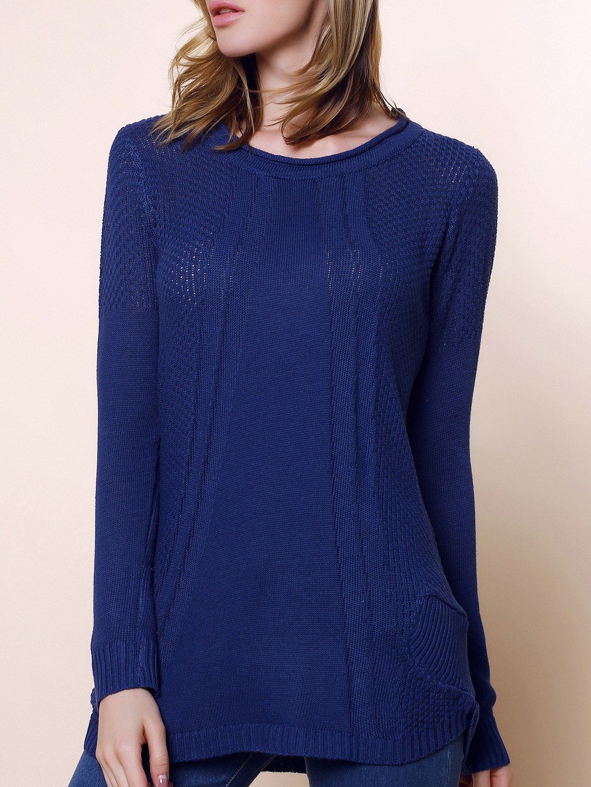 Women Bow Graphic Sweater Y2k Bowknot Print Long Sleeve Crew Neck Knit