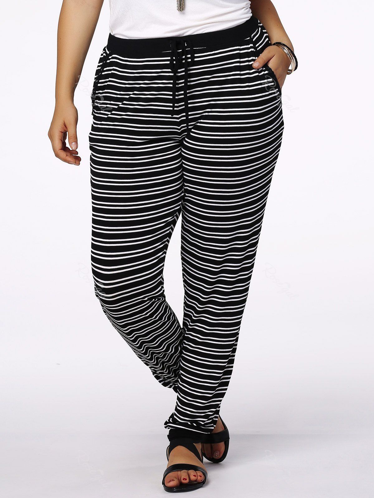 business casual striped pants