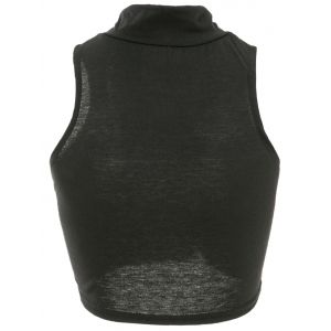 black bodycon crop top