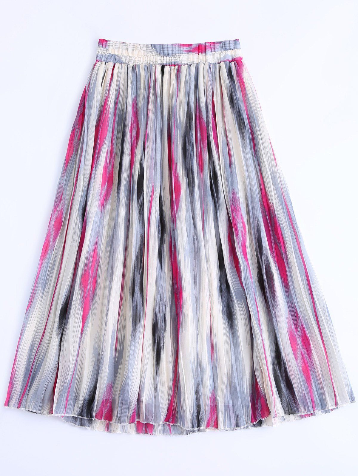 [50% OFF] Printed Elastic Waist Skirt For Women | Rosegal