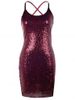 Halter Sequined Sparkly Tight Party Dresses -  