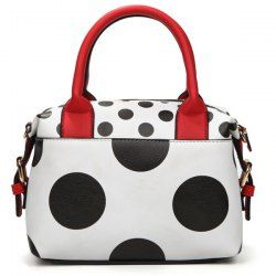 [26% OFF] Fashionable PU Leather And Polka Dot Design Tote Bag For ...