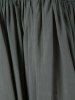 Long Sleeve Pleated Mini Dress -  