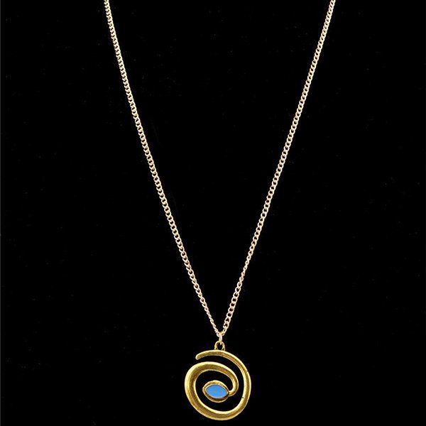 

Stylish Snake Shape Pendant Necklace For Women, Golden