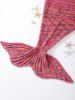 Stylish Rhombus Pattern Crocheted Knitted Mermaid Tail Shape Blankets -  