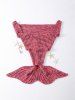 Stylish Rhombus Pattern Crocheted Knitted Mermaid Tail Shape Blankets -  
