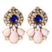 Pair of Vintage Rhinestone Water Drop Embellished Earrings For Women -  