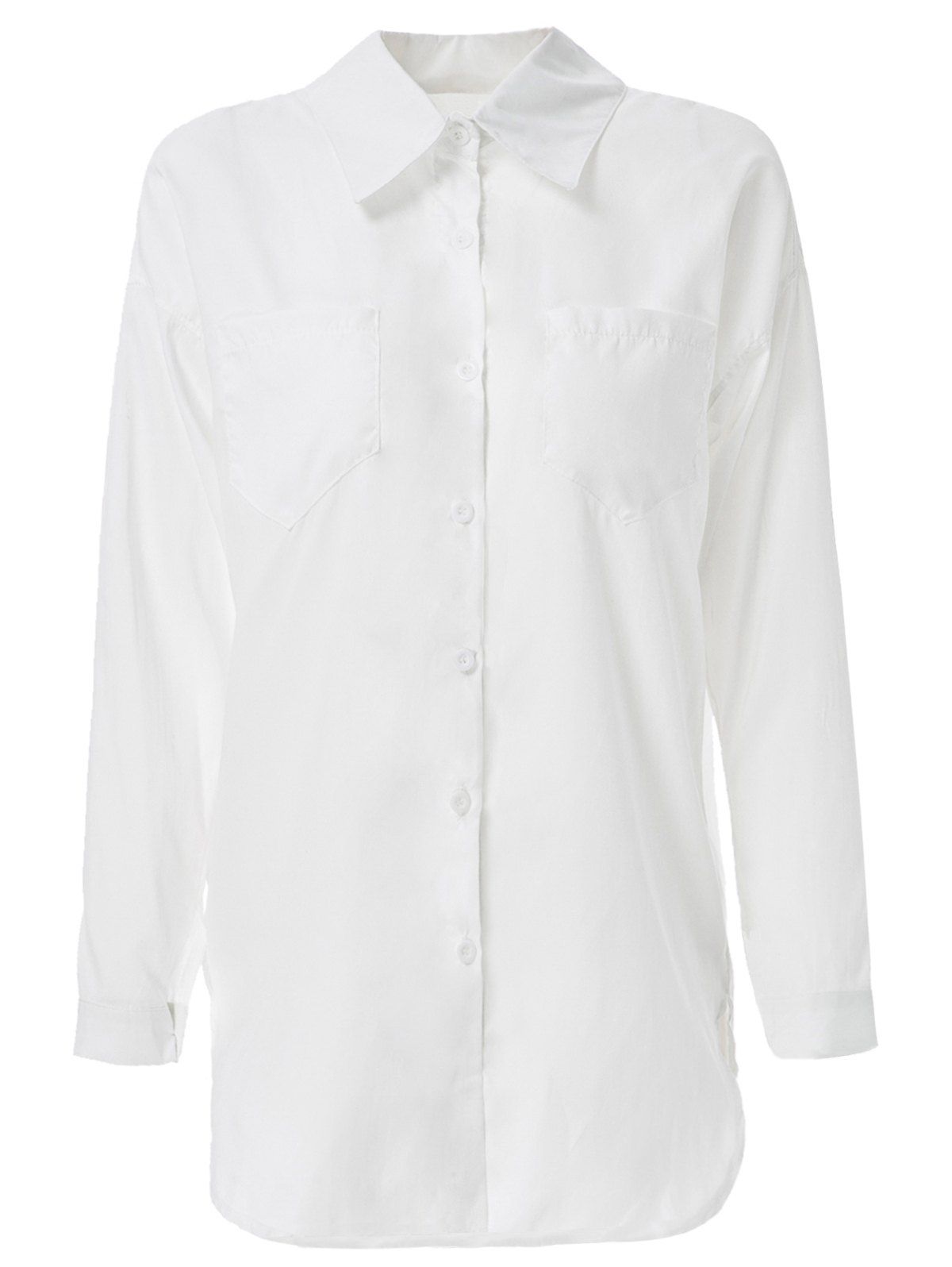 [33% OFF] Long Sleeve Zippered Formal Shirt | Rosegal