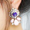 Pair of Vintage Rhinestone Water Drop Embellished Earrings For Women -  