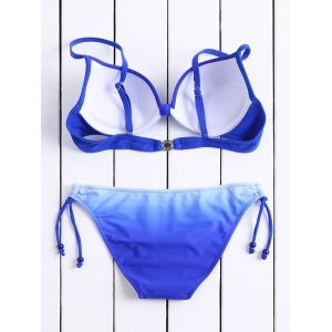 spaghetti strap gradient bikini