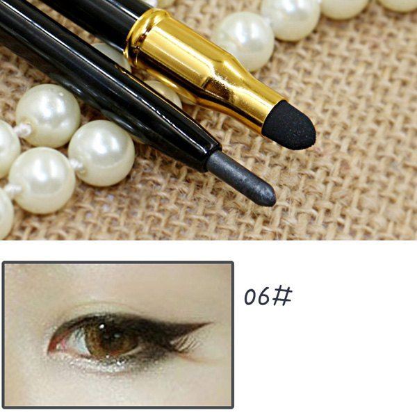 

Stylish 15 Colours Double-End Brighten Lip Liner Highlight Silkworm Pencil Eyeliner pencil, 06