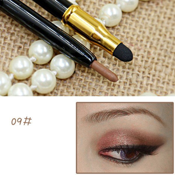 

Stylish 15 Colours Double-End Brighten Lip Liner Highlight Silkworm Pencil Eyeliner pencil, 09