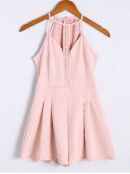 Fashionable Spaghetti Strap Lace Romper For Women -  