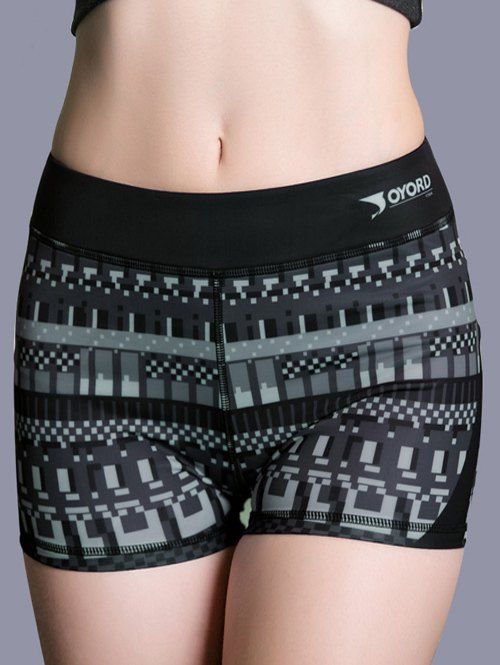 [53% OFF] Sportive Elastic Waist Geometric Pattern Skinny Women's Yoga ...