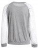 vintage printed colour round neck splicing sweatshirt