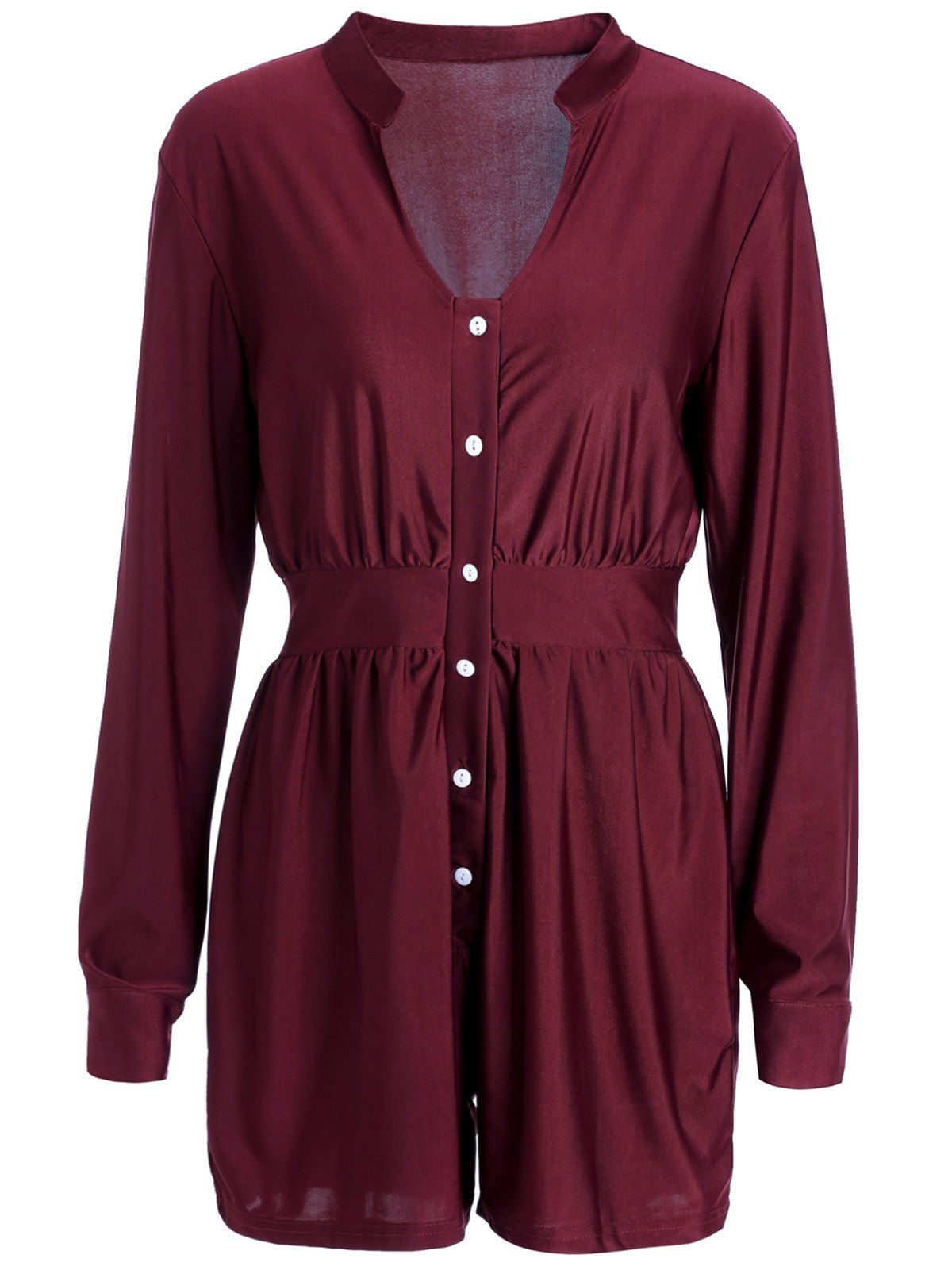 wine color long sleeve shirt