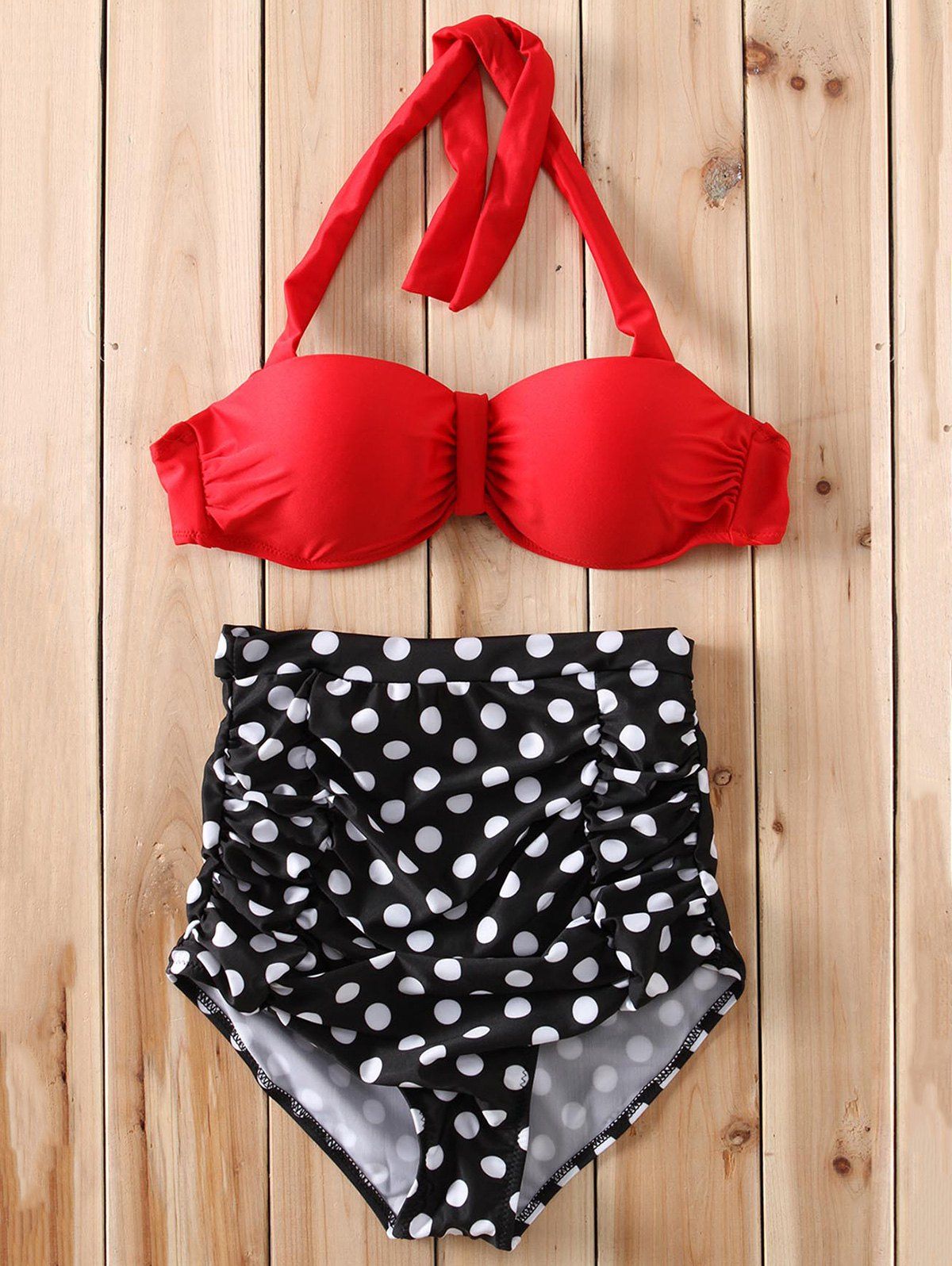 Polka Dot Bandeau Bikini Set Bandeau Bikini Set Bikinis Swimwear | Hot ...