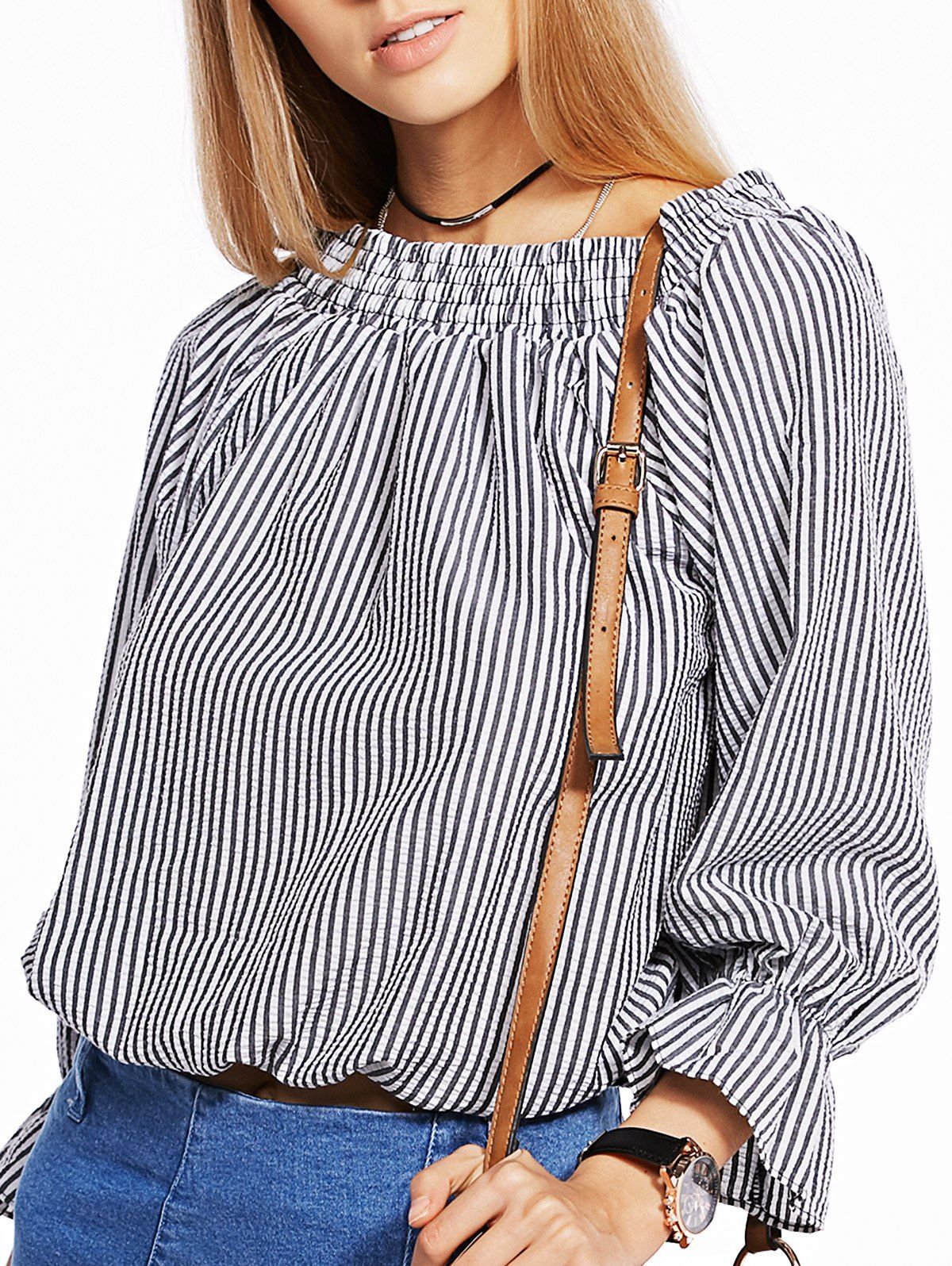 shoulder stripe shirt