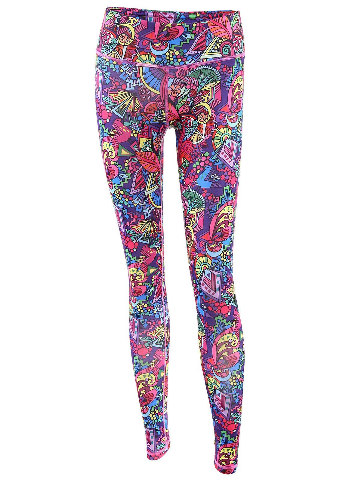 [26% OFF] Trendy High Stretchy Printed Multicolor Women's Yoga Pants ...