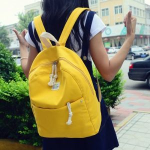 Simple Zippers and Canvas Design Backpack For Women