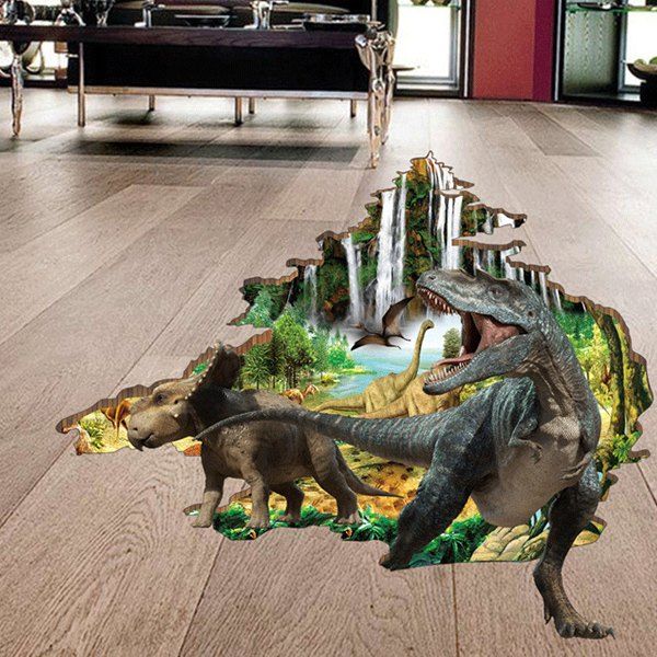 

Dinosaur Forest 3D Removable Wall Stickers For Kid's Rooms, Colormix