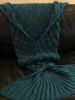 Fish Scale Design Knitting Sleeping Bag Mermaid Blanket -  