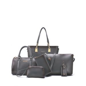 Retro Metal and PU Leather Design Shoulder Bag For Women