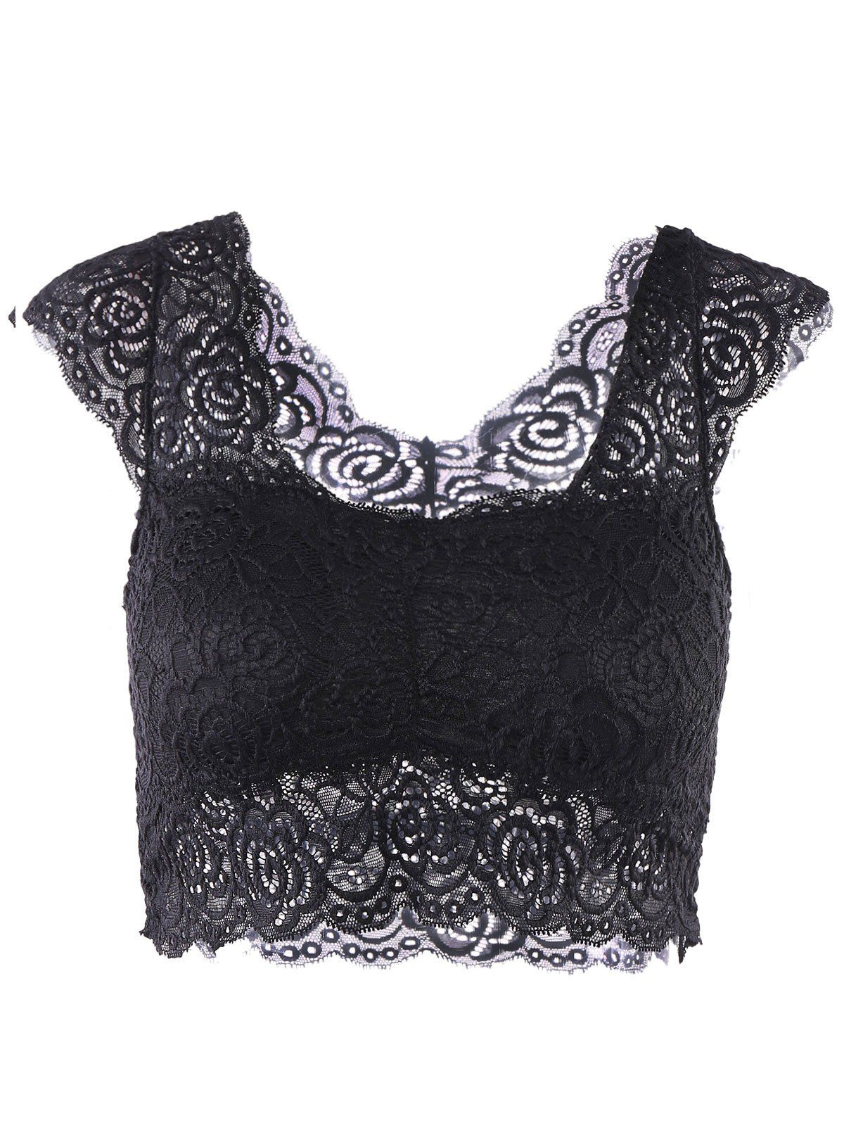 [41% OFF] Fashionable Sweetheart Neck Solid Color Lace Tank Top For ...