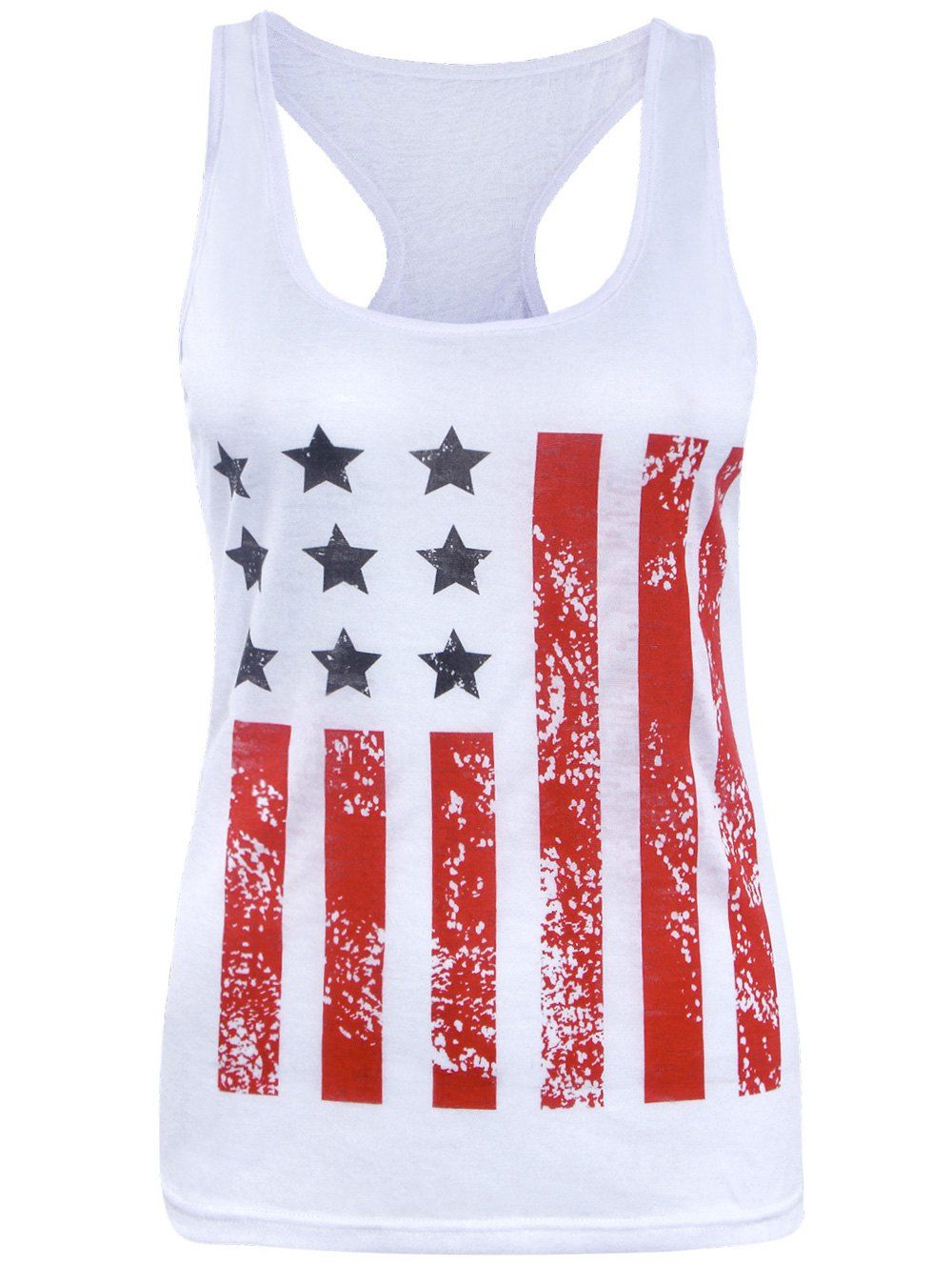 [44% OFF] American Flag Racerback Patriotic Tank Top | Rosegal