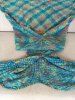 Fashion Crochet Knitted Super Soft Mermaid Tail Shape Blanket For Adult -  