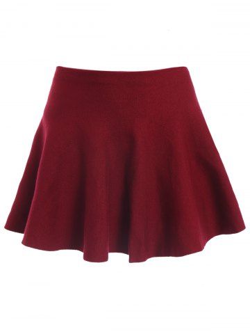 2019 Simple Elastic Waist Solid Color Knitted Women's Skirt | Rosegal.com