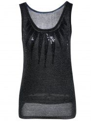 [35% OFF] Sequin Embellished Knitted Tank Top | Rosegal