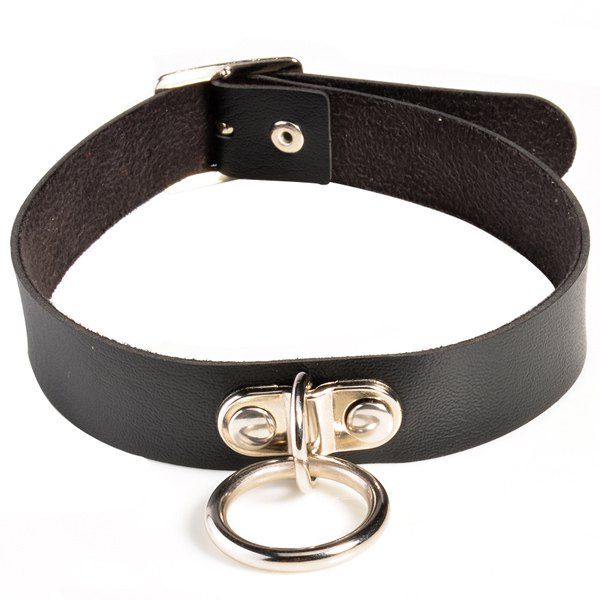 [25 OFF] Vintage Faux Leather Circle Alloy Choker Necklace Rosegal