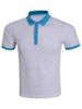Hit Color Spliced Short Sleeve Shirt For Men -  