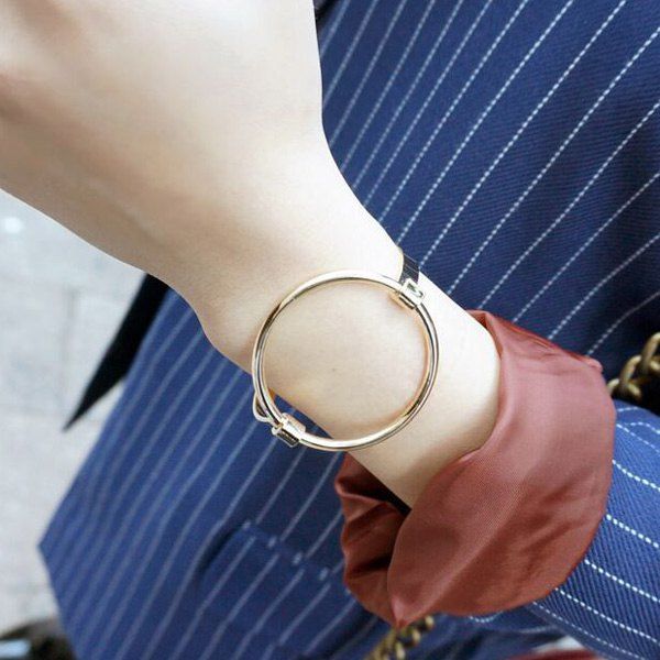 Outfit Hollow Out Big Round Circle Bracelet  