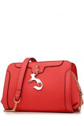 Metal Fox Crossbody Bag